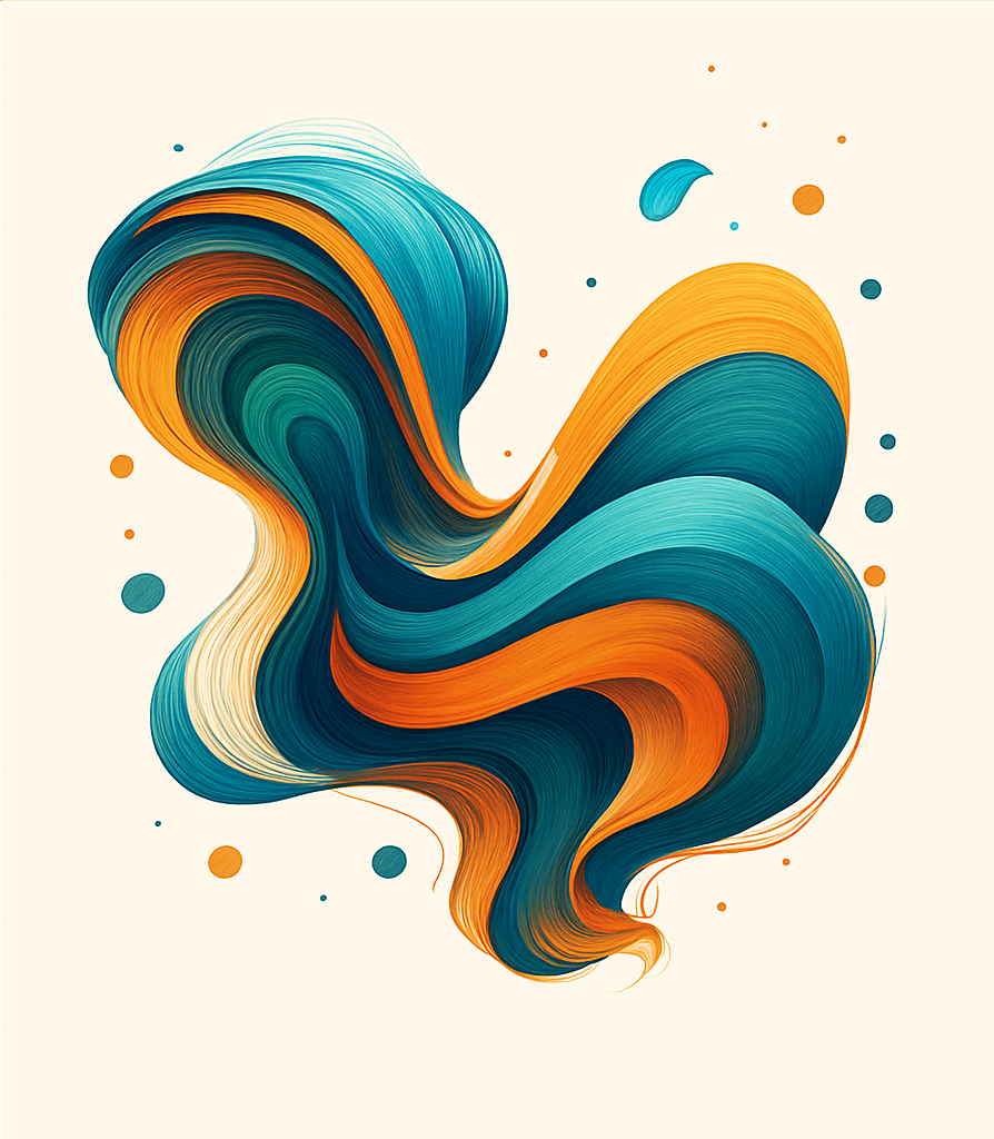 Abstract Flow of Factbased logo colours