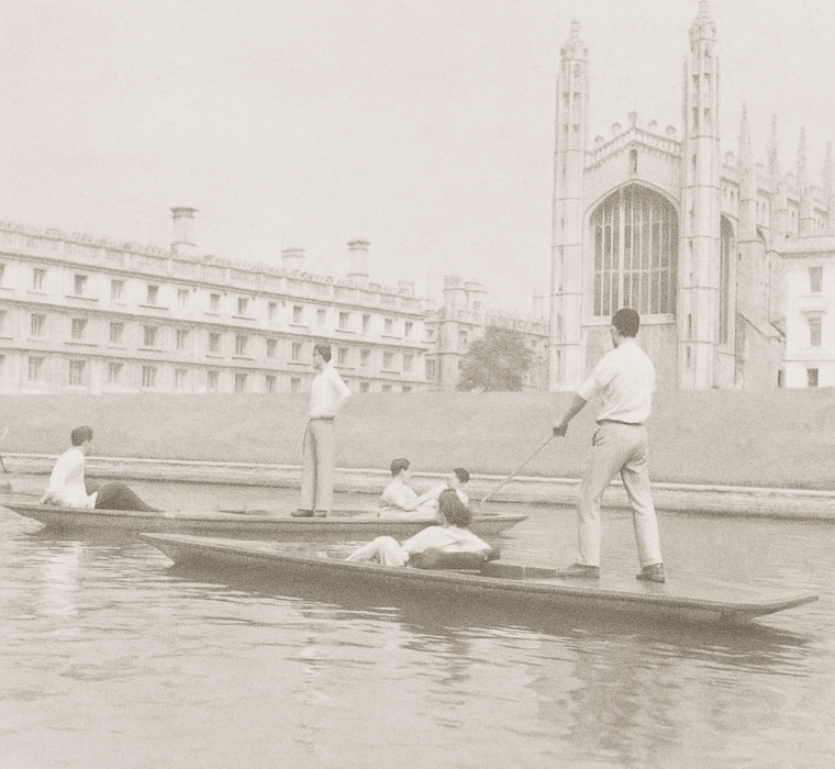 Punting by King's College, Cambridge
