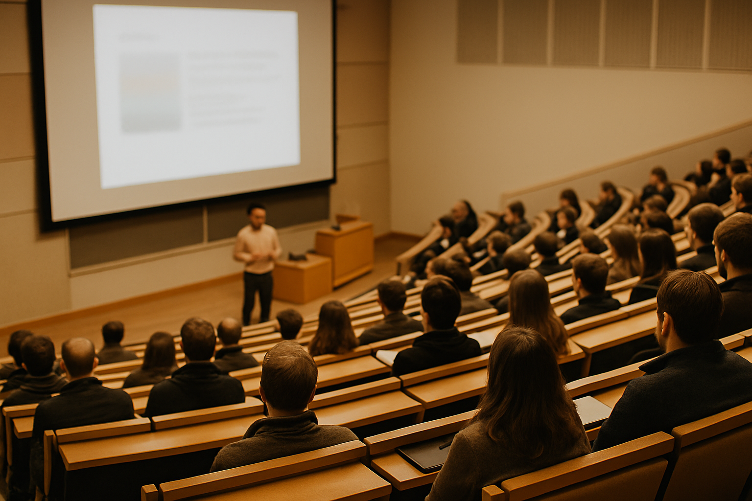 University Lecture in Progress